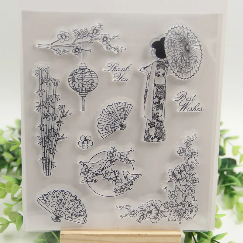 1 лист сделай сам Япония вишневый цвет и птицы дизайн прозрачная фотобумага