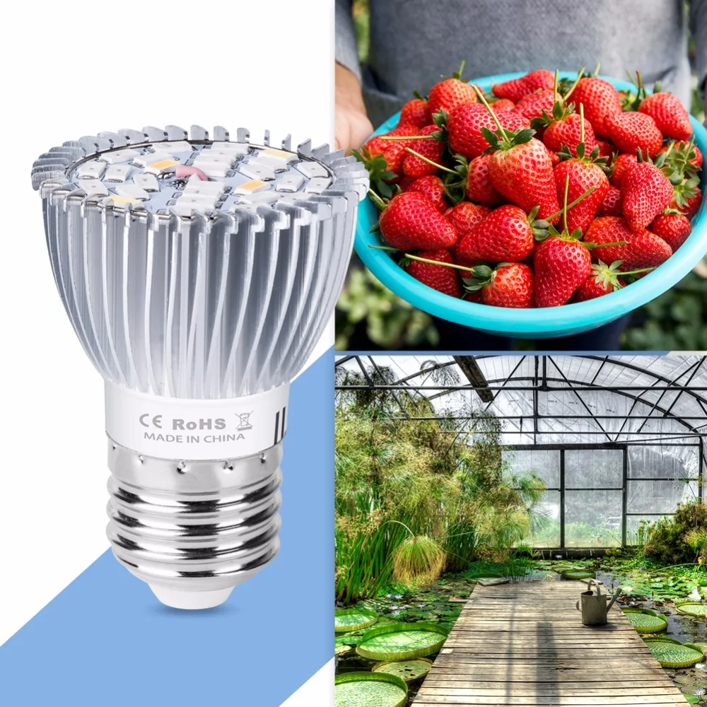 

1-10X High Power 5730SMD LED E27 GU10 18W / 28W / 35W Full Spectrum LED Grow Light For Plants Vegetables Hydroponics AC85-265V