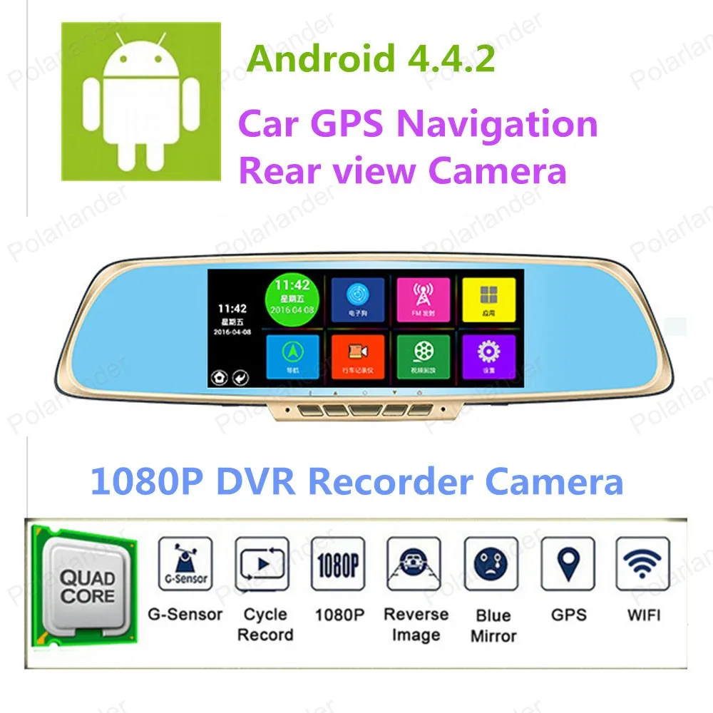 7 дюймов 1080P Android Автомобильная умная система GPS навигация WIFI зеркало заднего вида