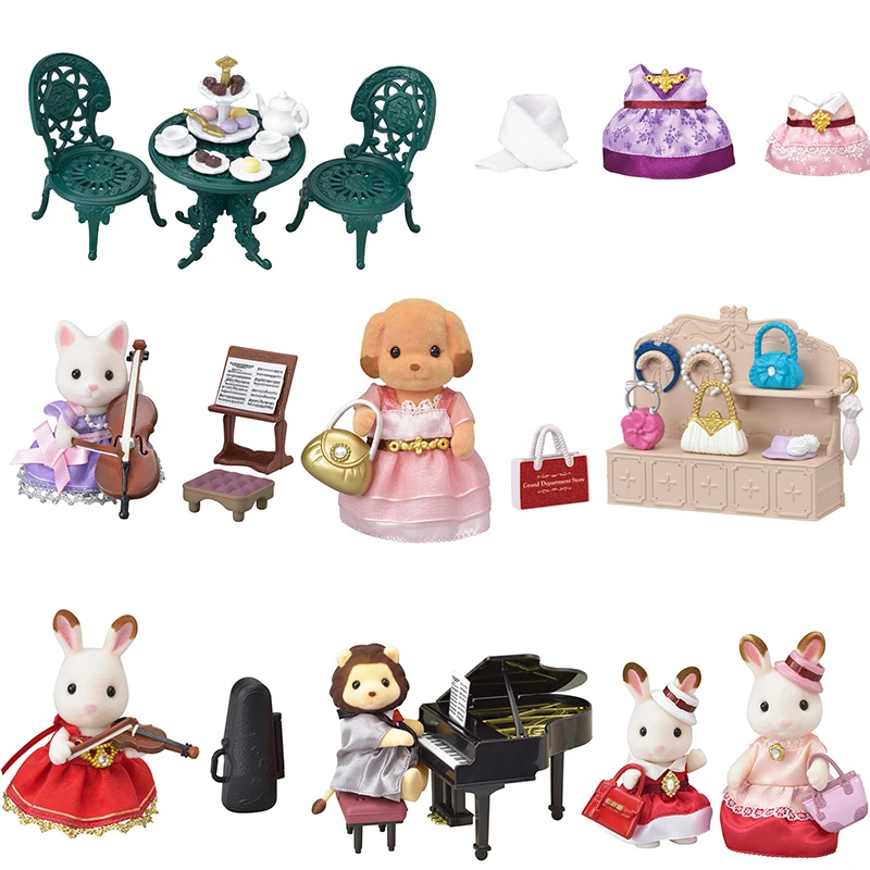 Sylvanian Family пушистый кукольный домик с животными аксессуары мебель модная одежда