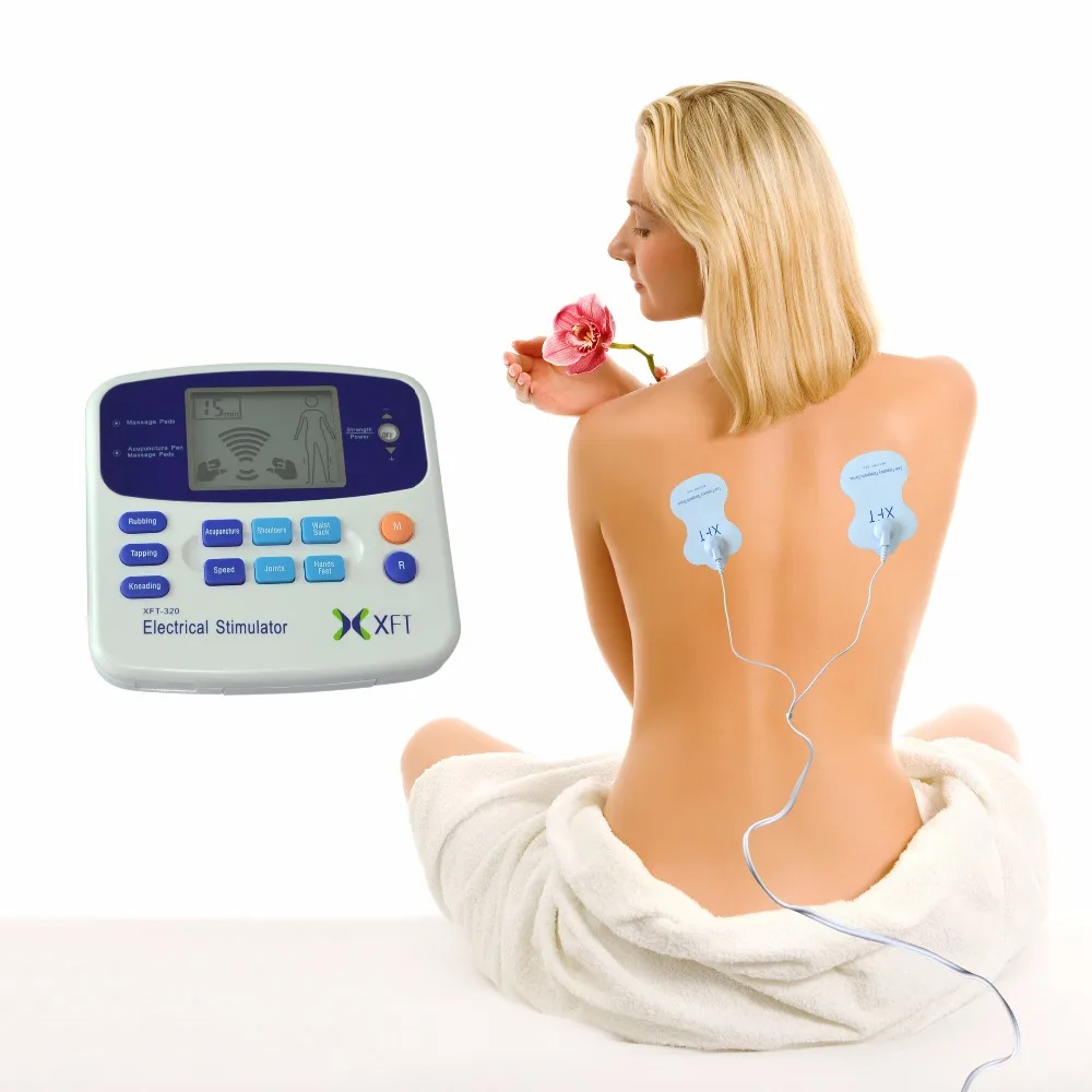 

XFT-320 Electrical Stimulator Tens Massager Unit Dual Channel Body Relax Muscle Stimulator Back Knee Pain Relief Device