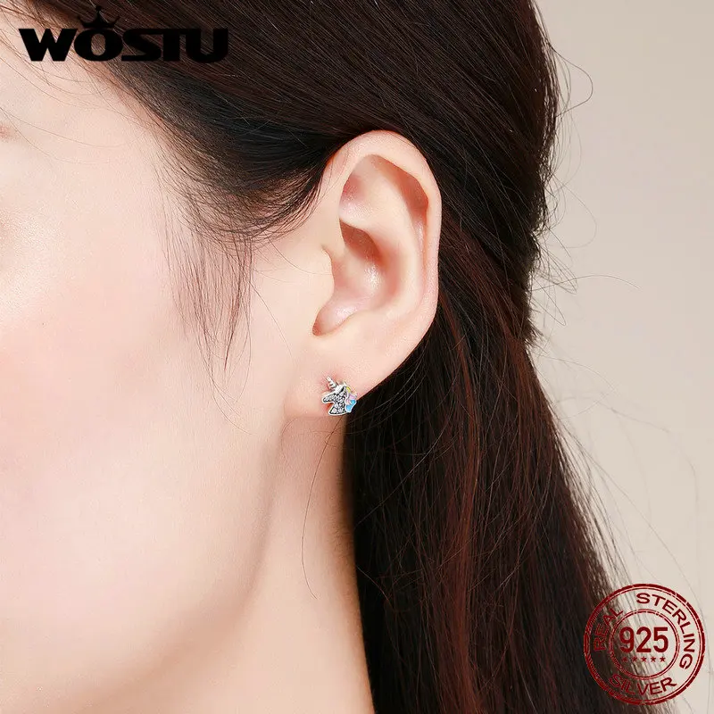WOSTU/горячая Распродажа 100% Стерлинговое Серебро 925 пробы ослепительные серьги