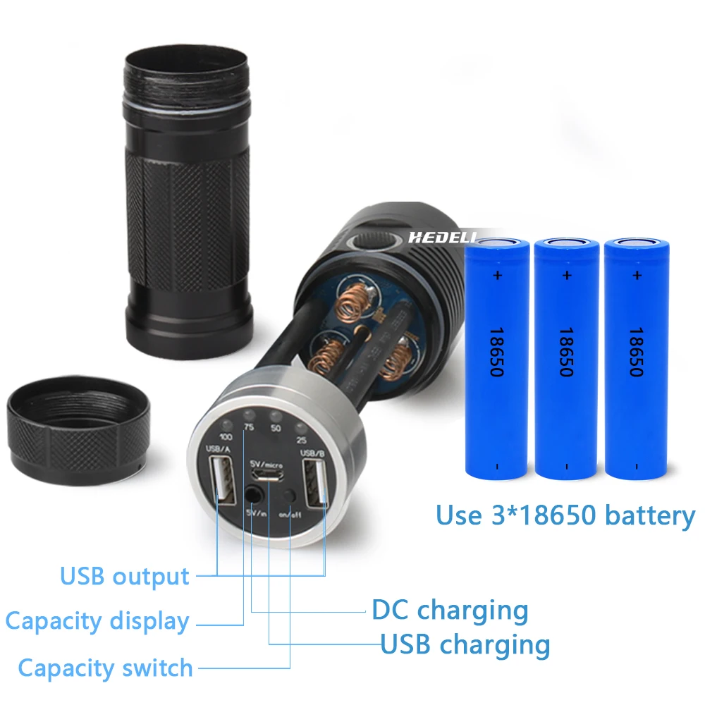 Usb xhp70.2 заряжаемый самый мощный фонарик CREE xhp70 военный прожектор охотничий фонарь