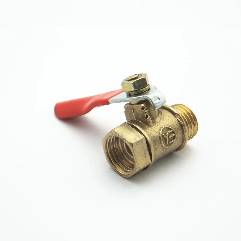 1/4 &quotBSP Женский x 1/4&quot BSP Мужская резьба двухсторонний латунный шаровой клапан для