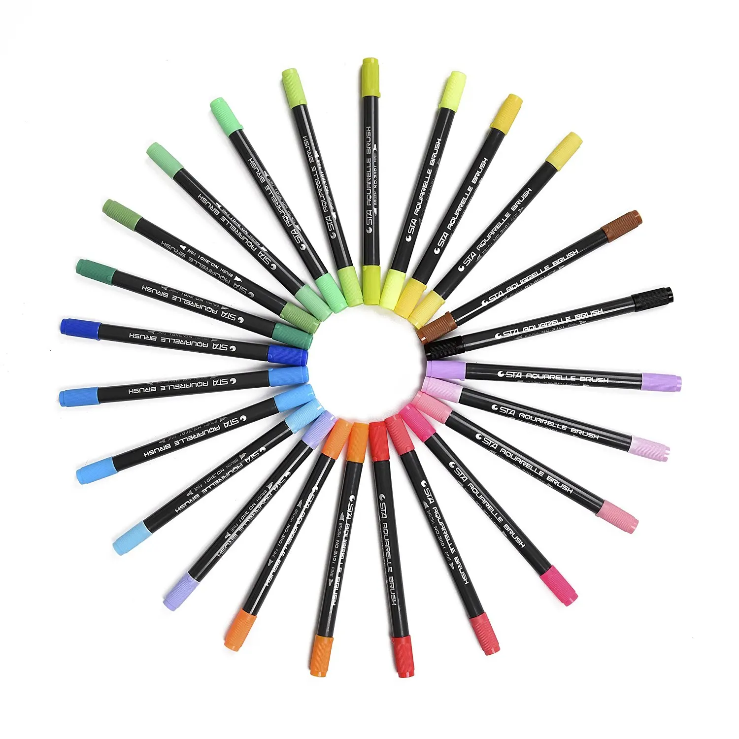 1 Piece Art and Graphic Drawing Manga Aquarelle Brush Water Based Pigment Ink Twin Tip Fine Sketch Marker Pen|sketch marker pens|sketch