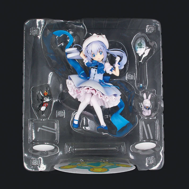 Есть ли заказ на кролика? Kafuu Chino Action Figure 1/7 scale окрашенная фигура волшебная девушка