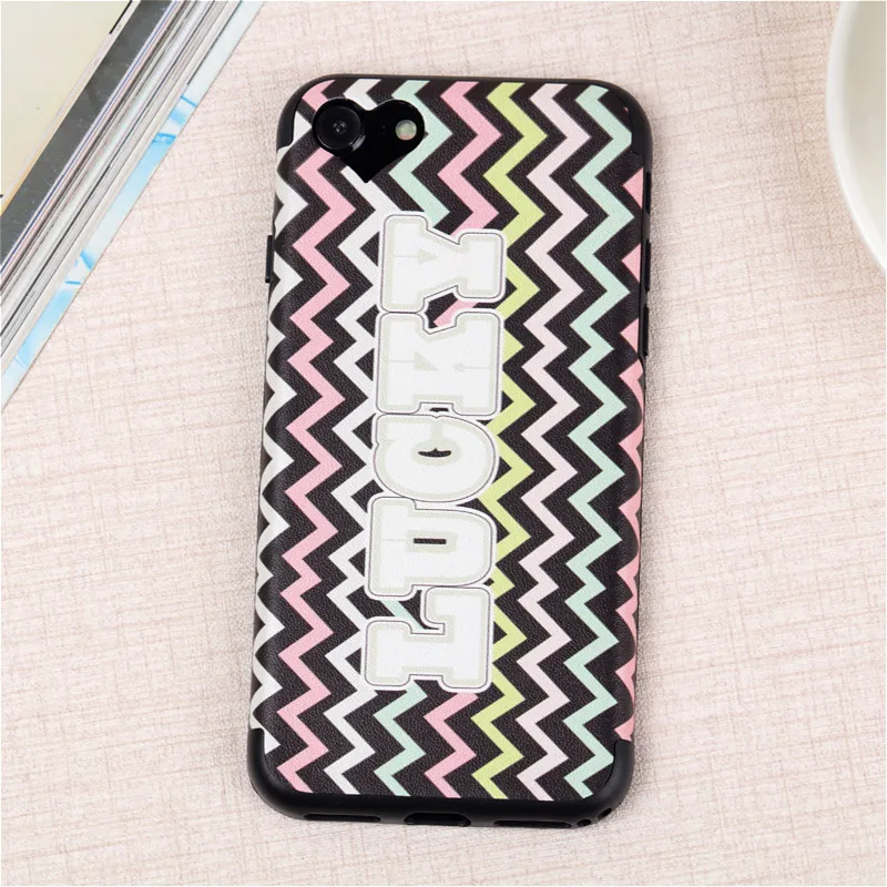 Модные геометрический Lucky мягкий тонкий Coque задняя крышка для Apple iPhone 7 Plus чехол