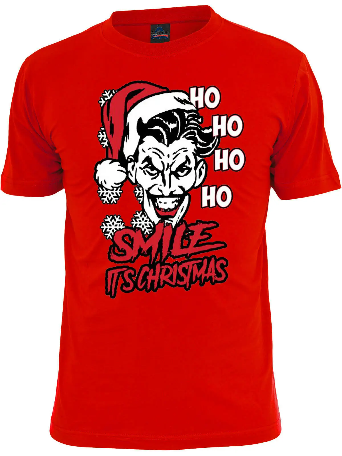 Забавная футболка с круглым вырезом Joker HO Smile it's Christmas|Мужские футболки| |