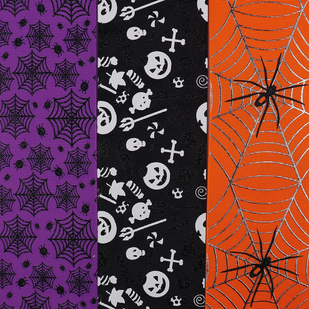 2 м 3 "(75 мм) Корсажная Лента тыквы на Хэллоуин с принтом привидение Сделай Сам DIY
