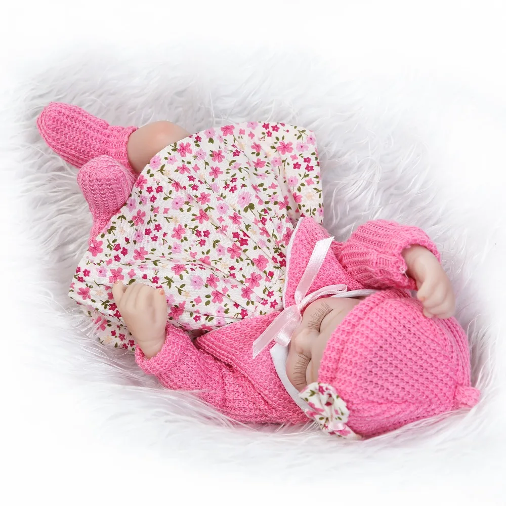 Кукла reborn NPKCOLLECTION 12 дюймов миниатюрная Мягкая силиконовая виниловая кукла на