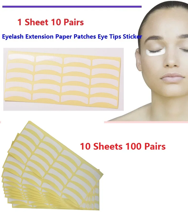 Горячая 100 пар/упак. Бумага пластыри ресниц под глаза подушечками ненатуральные