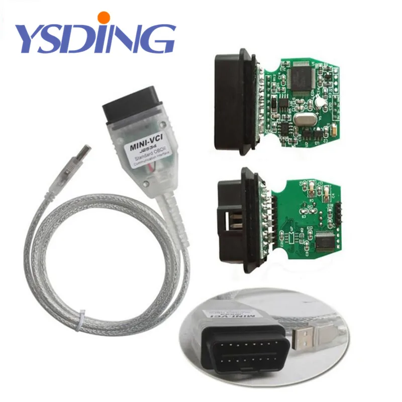 Latest version V12.10.019 MINI VCI Interface FOR TOYOTA TIS Techstream minivci FT232RL Chip J2534 OBDII OBD2 diagnostic tool |