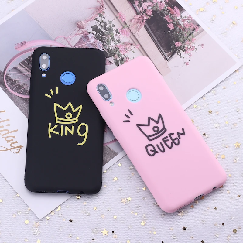 Силиконовый чехол для Samsung S8 S9 S10 S10e S20 Plus Note 8 9 10 A7 A8 King and Queen Crowns | Мобильные