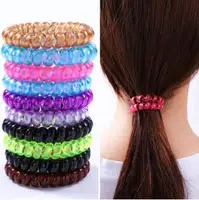 2 Size Mix Colore Black Telephone Line Hair Band High Resilience Rubber Bands Hair Care & Styling Tools HA066