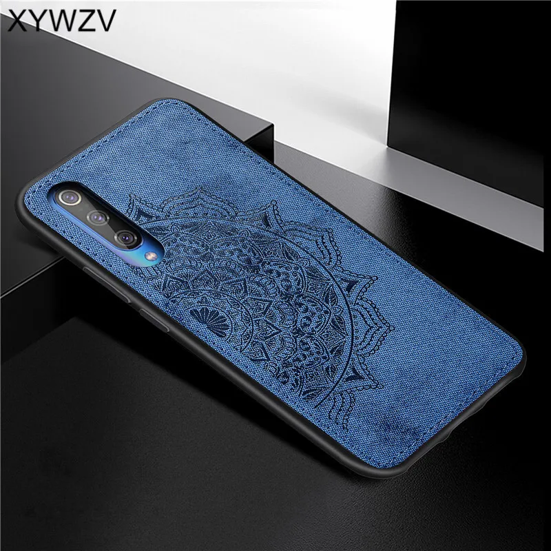 Xiaomi Mi 9 Case Shockproof Soft TPU Silicone Cloth Texture Hard PC Phone For Back Cover Fundas |