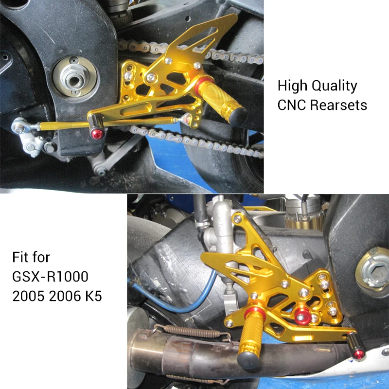 KEMiMOTO для Suzuki GSX-R1000 GSXR1000 GSXR 1000 K5 K6 2005 2006 с ЧПУ Регулируемые задние комплекты Rearset подставка для ног подножки