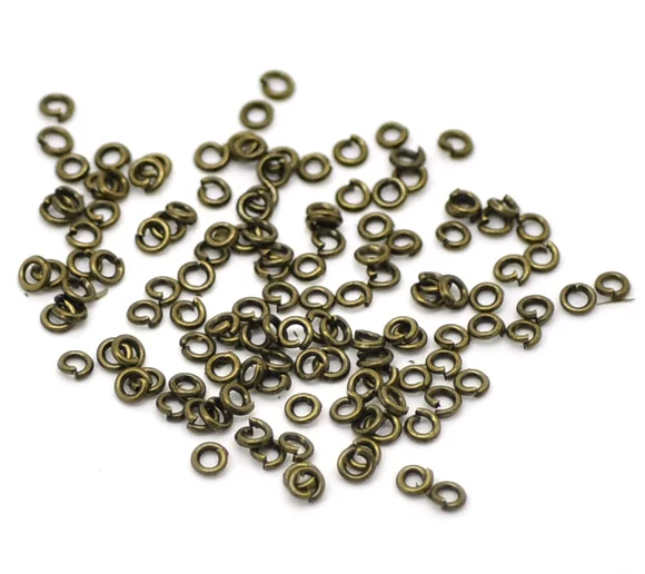 DoreenBeads сплав открытый прыжки кольца круглые античная бронза 3 мм(1/") Диаметр, 550 шт Новинка