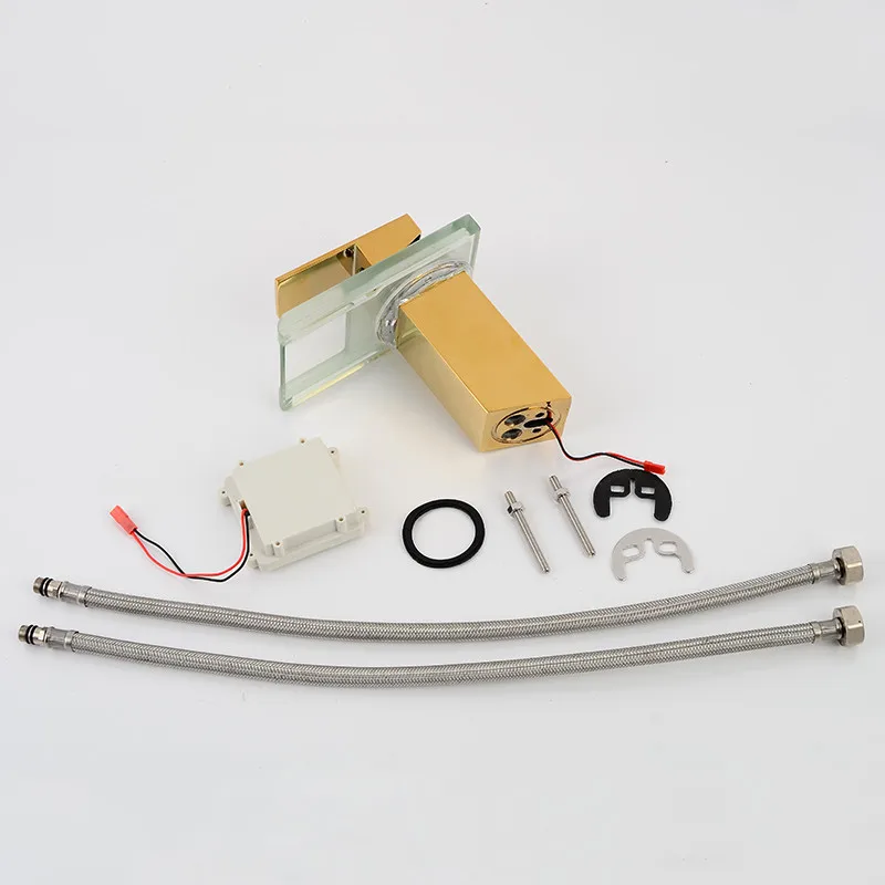 Смесители для раковины светодиодный ванная раковина краны золотое покрытие на