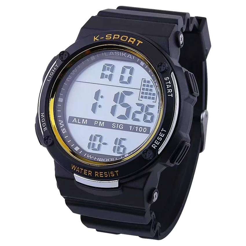 E Multi function светящиеся водостойкие спортивные часы модные электронные часы Мода подарок мужские часы спортивные часы для улицы AD - Цвет: E