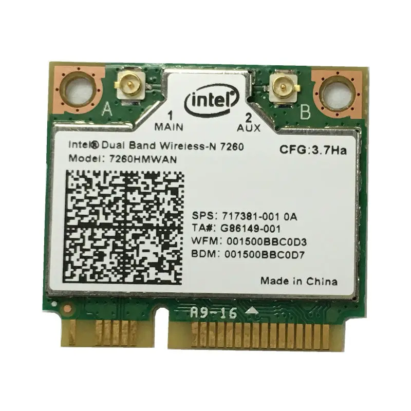 Настольный двухдиапазонный адаптер Intel Wireless-N 7260 7260HMW Wi-Fi Bluetooth 4 0 300 Мбит/с 2 ГГц/5