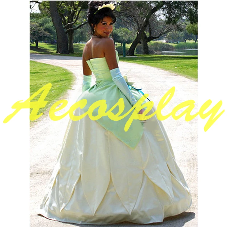 Женское нарядное платье для взрослых женщин принцесса и лягушка Тиана Косплей