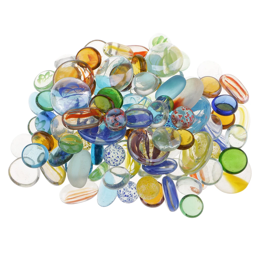 1 упаковка разноцветные стеклянные мраморные камни декоративные для вазы