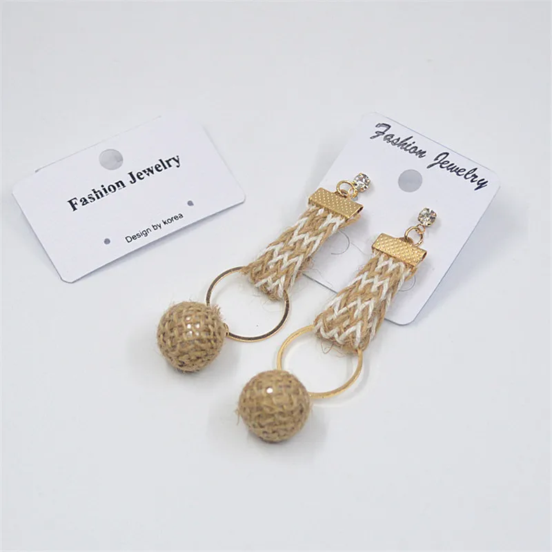 Retro Fashion DIY Handmade Stud Earrings Temperament Lady Fabric Bow Exaggerated Long Personality | Украшения и аксессуары