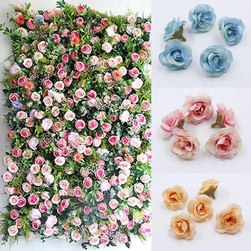 Украшения стен Шелковые Розы Цветы DIY Рождество дом Свадьба Новый год украшение