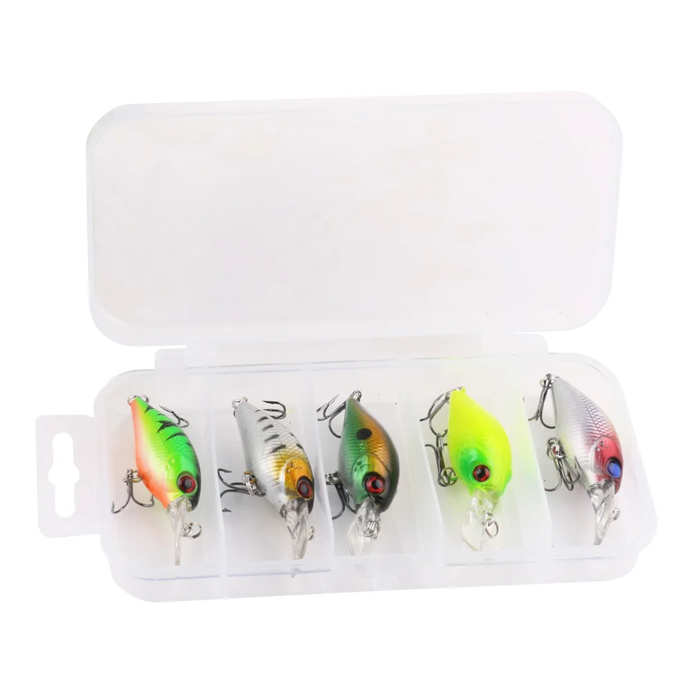 HENGJIA 5 шт. 4 2 г рыболовная приманка комплект плавающая на пескаря Isca Crankbait Pesca джиг