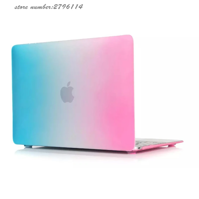Матовый чехол в Радужном стиле для Macbook Air 11 13 Pro 15 Retina 12 дюймов New Ppro Touchbar A1706