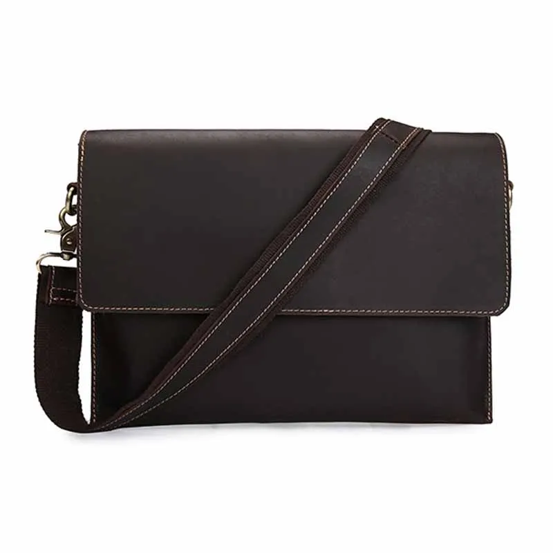 Сумка мессенджер мужская из натуральной кожи брендовый портфель на плечо