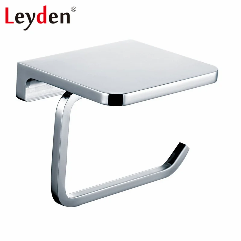 Настенный держатель для туалетной бумаги Leyden полированный хромированный из