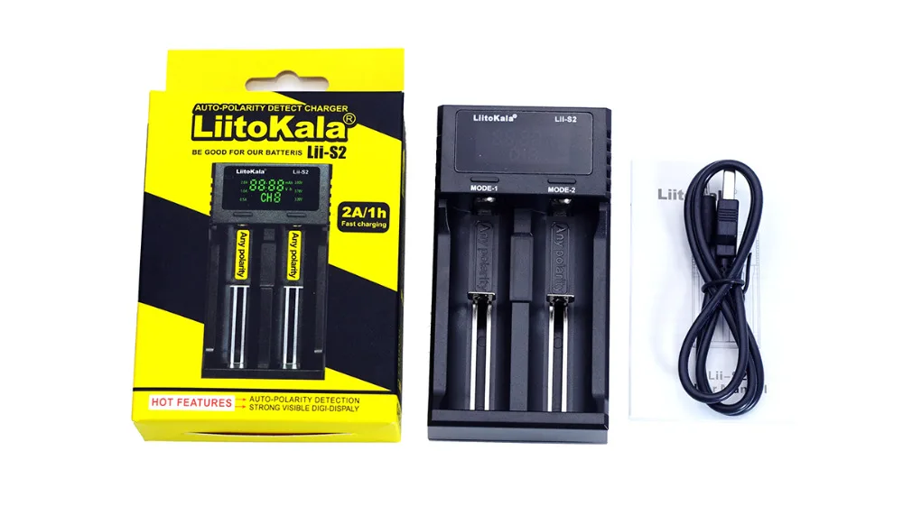 Зарядное устройство Liitokala Lii-S2 LCD 3 7 V 18650 18350 18500 16340 20700B 21700 20700 14500 26650 1 2 AA AAA NiMH |