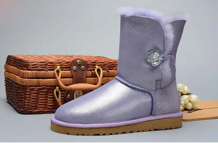 Женские ботинки из натуральной овечьей кожи зимние теплые на 100% натуральном меху