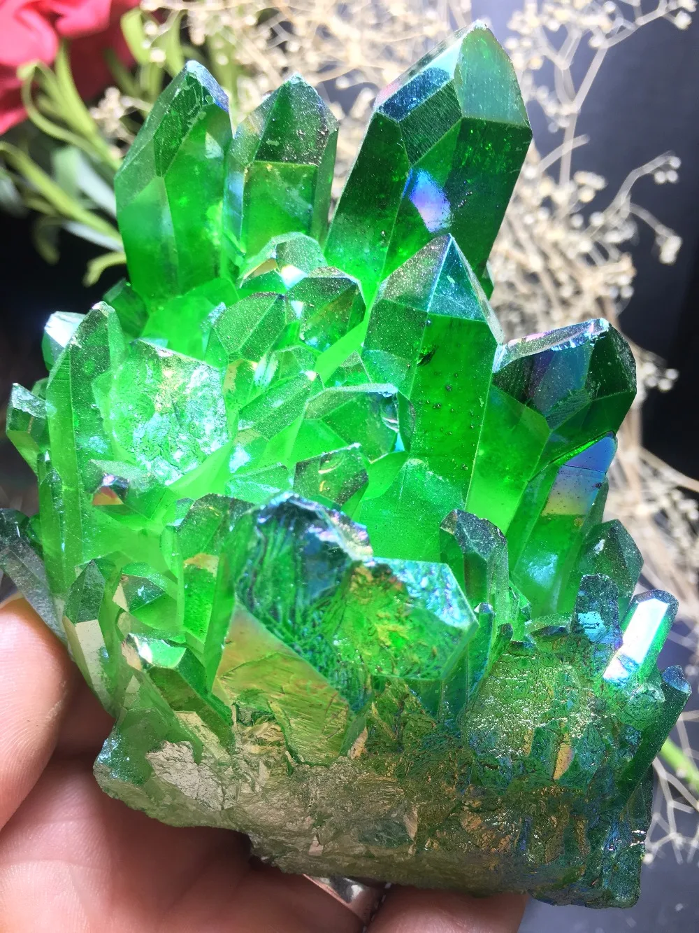 PRETTY Aura кварцевый кристалл висмута титана кремния скопления образцов|Камни| |