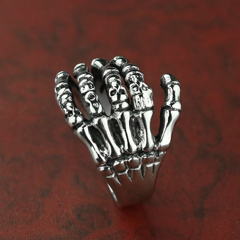 Европейское и американское альтернативное кольцо ghost hand из титановой стали