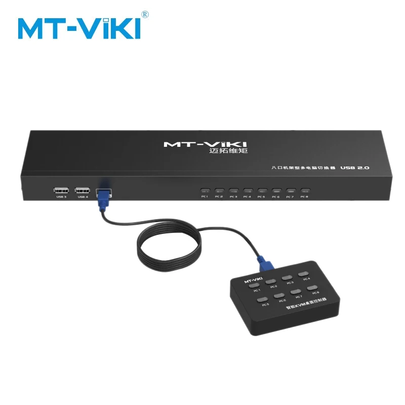Коммутатор vga-kvm с 8 портами хостов 1 монитор настольным контроллером пультом