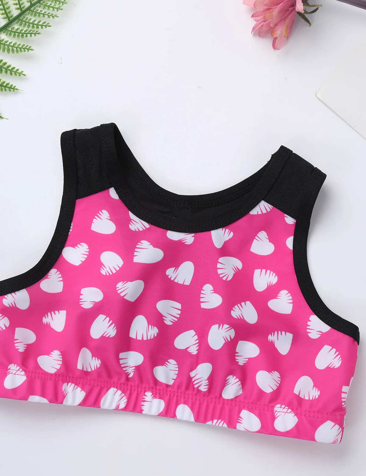 Детская одежда для девочек спортивной гимнастики милый топ без рукавов с