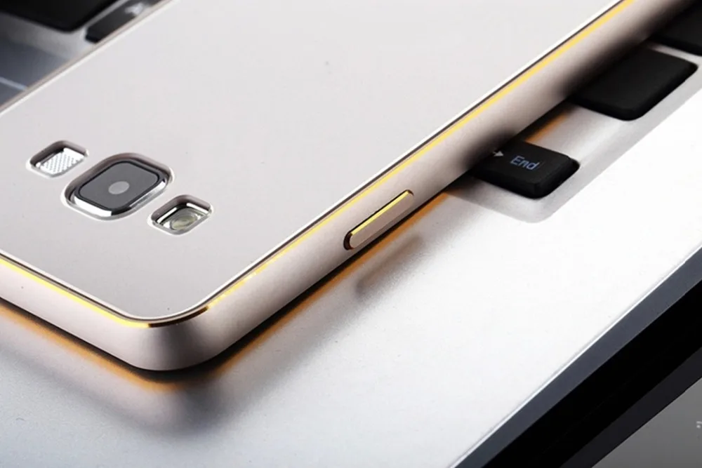 Luphie For Samsung Galaxy A3 metal case with Acrylic mirror back cover Luxury shockproof shell A3000 aluminum housing