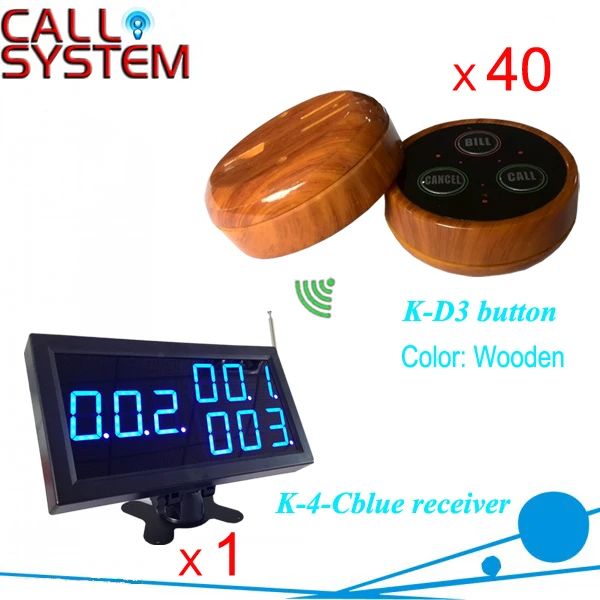 

Wireless Call Bell Pager System 1 set 1 display 40 transmitters for bar/cafe house shipping free