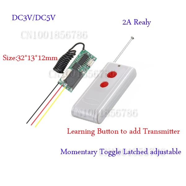 Беспроводной пульт дистанционного управления дистанционный переключатель 3 В 5 DC
