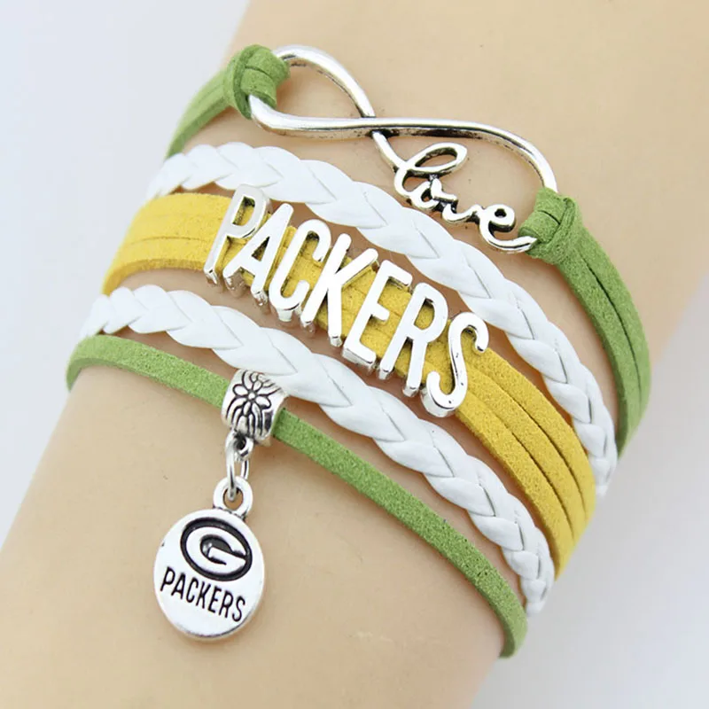 10 шт./лот Бесконечность любовь упаковщик браслеты с футбольной тематикой