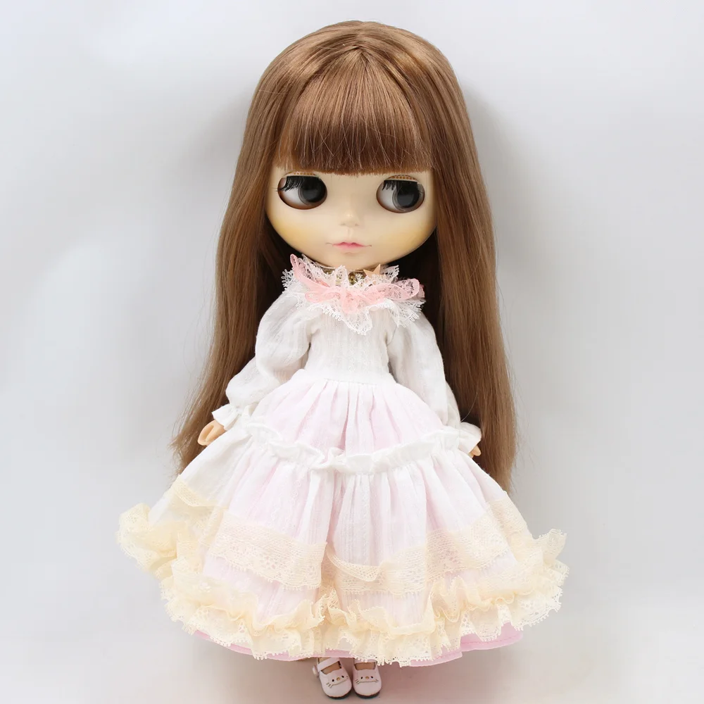 Наряды для Blyth doll Wihte платье, с некоторыми бриллиантами на воротнике элегантный костюм для 1/6 azone BJD pullip licca