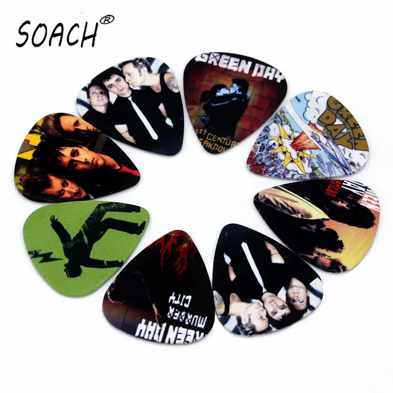 

SOACH 50PCS 0.46mm high quality guitar picks two side pick band picks earrings DIY Mix picks guitar Accessories ukulele bass