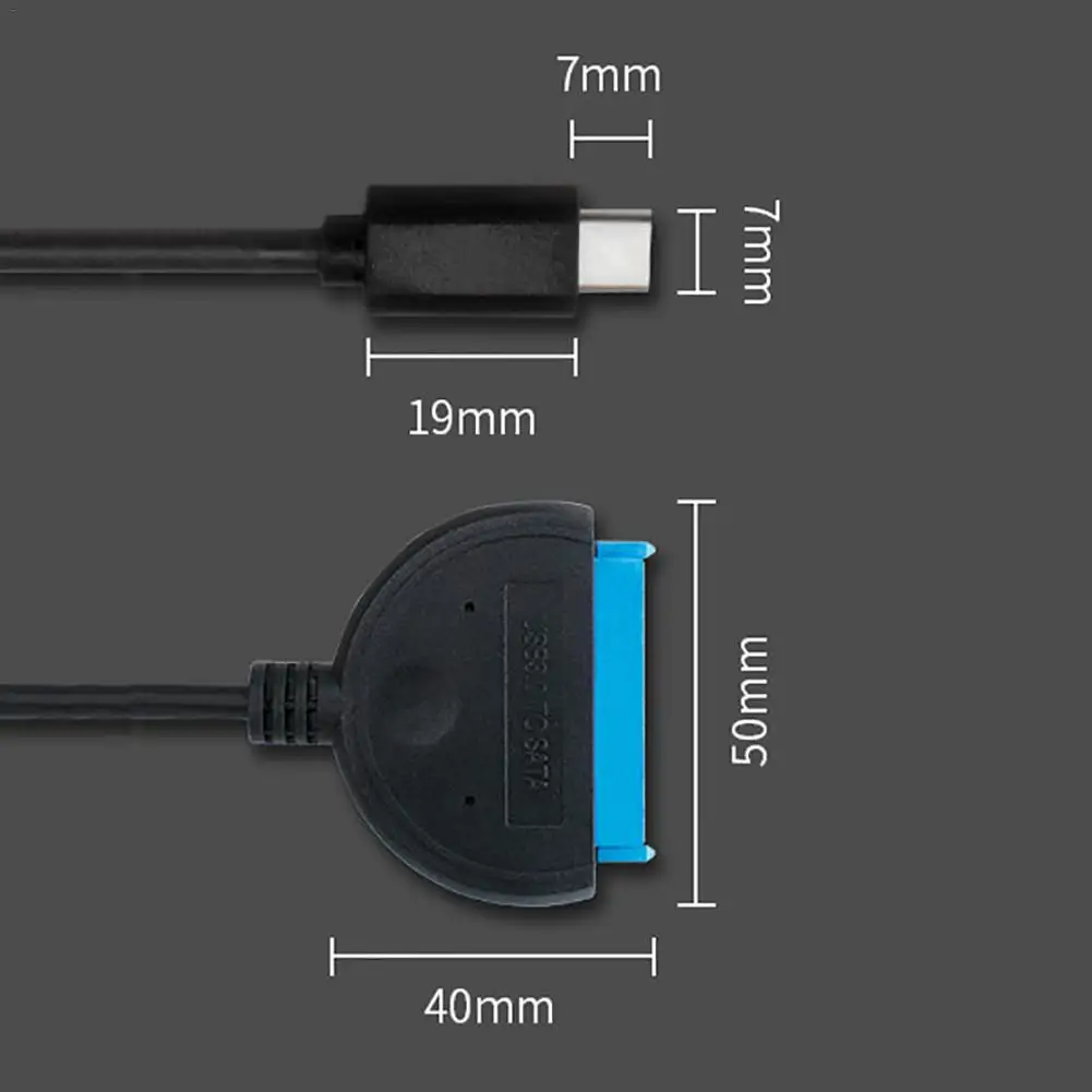 Переходник с Type C на SATA внешний кабель для жесткого диска 2 5 дюйма 3 SSD HDD