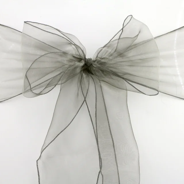 Свадебное украшение 100 шт. новый галстук-бабочка из органзы для стула | Дом и сад