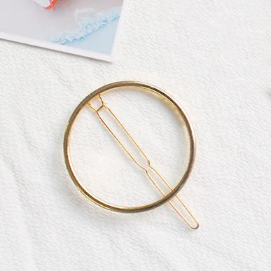 Gold Circle Металлические заколки для волос, заколки, Шевроле, заколки для волос, лунные, треугольные, круглые заколки для волос, для девушек, женщин, для укладки волос, шпилька - Цвет: Gold Circle