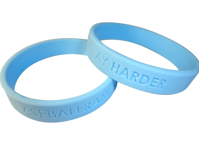 Custom Debossed silicone bracelet without logo print rubber wristband sports bands for gift or event 200pcs/lot DHL F | Украшения и