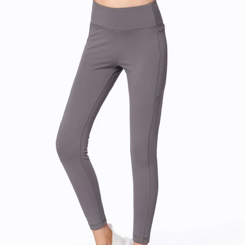 Women's Autumn Winter Sport Pants Hips Raise Fitness Running Sweatpants High Waist Solid Ankle-length Patchwork Yoga Leggings | Спорт и
