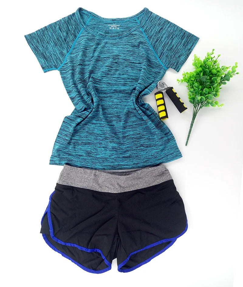 Для женщин Sportwear Фитнес бег трусцой комплект тренажерный зал йоги топы